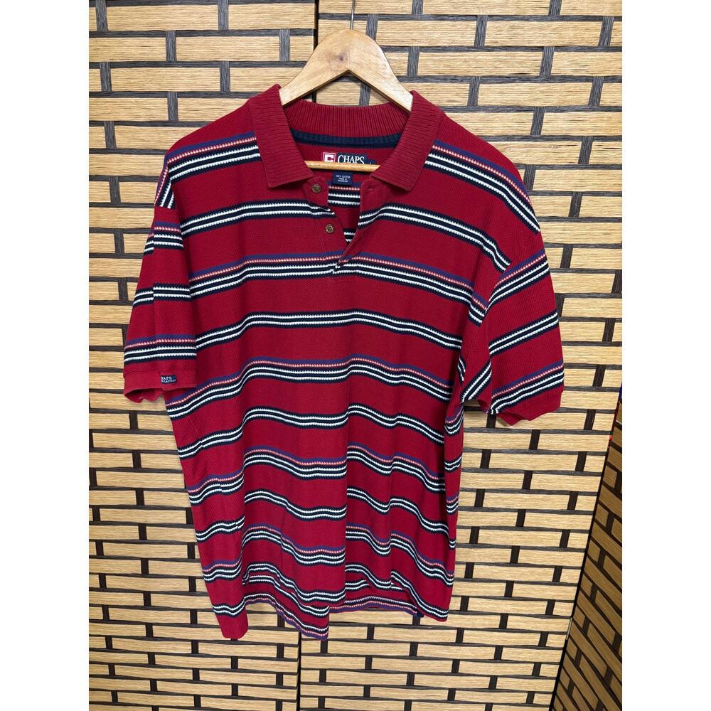 Chaps Ralph Lauren Red Stripe Polo‎ Size Large
